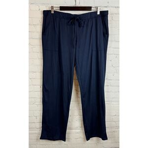 LUCKY BRAND dark blue jersey knit pockets drawstring women pants XL NWT